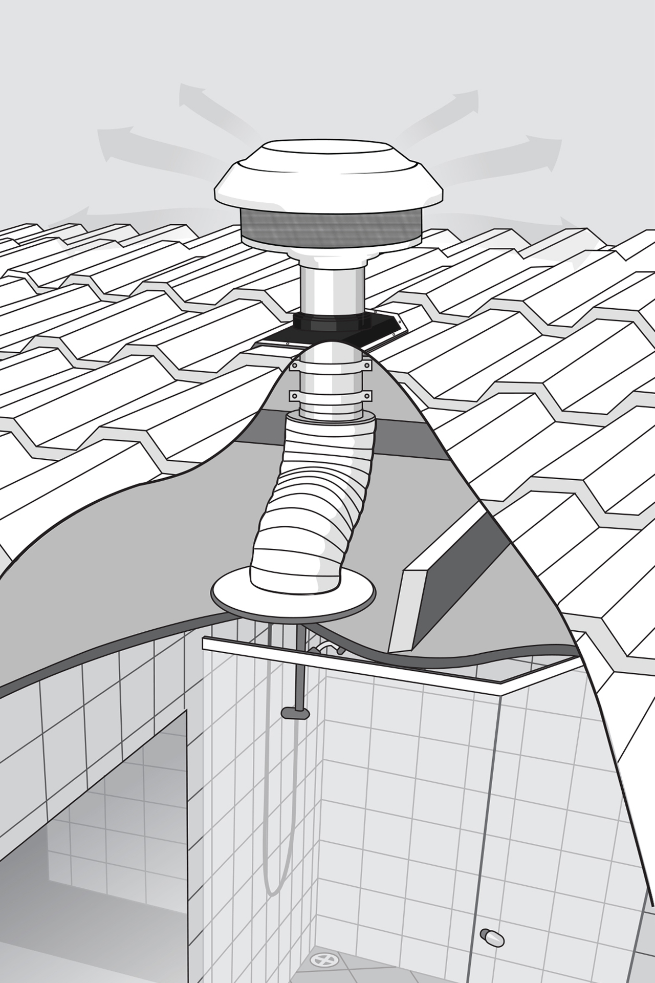 Silent Exhaust Fan with White Square Integrated Diffuser - BRB750 (BOX-DAMAGED) - Image 3