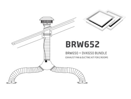 Silent Exhaust Fan Bundle for 2 Rooms - BRW652 (BOX-DAMAGED) - Image 2
